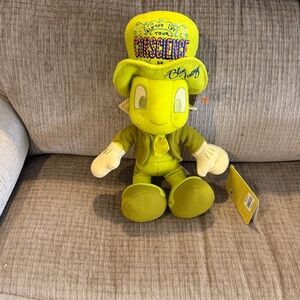 Disney Vibrant Green Jiminy Cricket Plush 7/12 limited release wisdom APX 16 “